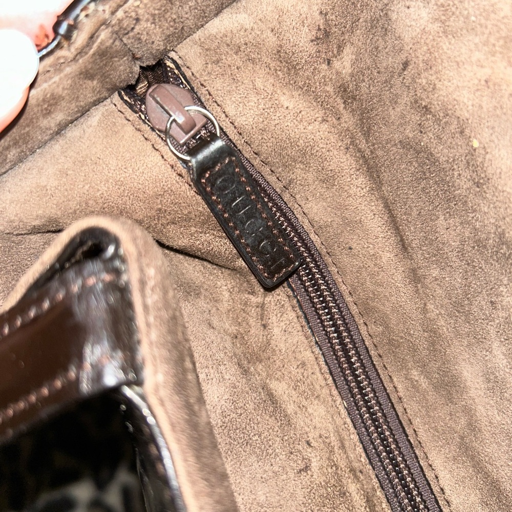 Gucci Authentic- Brown suede tote - Picture 5 of 7
